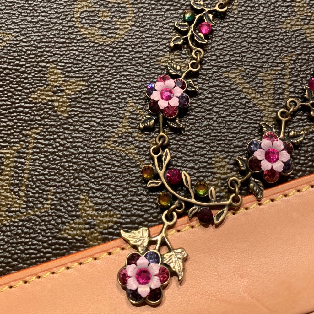 pink flower necklace from Michal Negrin